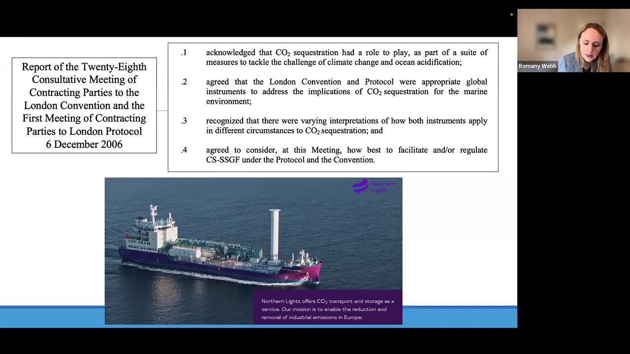 Climate Governance under the London Convention and Protocol Webinar