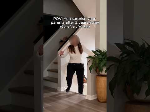 I Suprised My Parents After 2 Years (Gone Wrong) #bikerboy #pov #surprise #family #funny