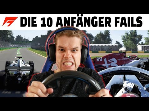 DIE 10 FORMEL 1 ANFÄNGER GAMING FAILS