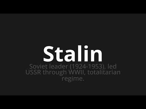 How to pronounce Stalin