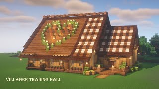 [マイクラ建築]おしゃれな村人交易所の作り方 大きな木のお家[Minecraft][tutorial][survival][villager trading hall ]