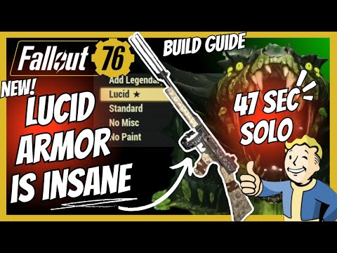 LUCID Armor Is INSANE! 47sec Solo Commando Build Guide (Ghoul) | Fallout 76