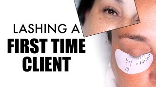 LASHING A FIRST TIME CLIENT | Full Service Tutorial |Lash Artist Tips