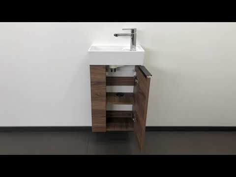 Обзорм мебели для ванной комнаты Комфорти Матэ 40 дуб темно коричневый Обзорм мебели для ванной комнаты Комфорти Матэ 40 дуб темно коричневый