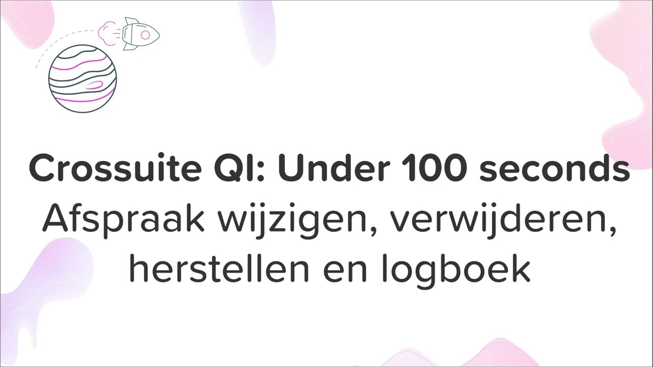 3. Afspraak wijzigen, verwijderen, herstellen en logboek