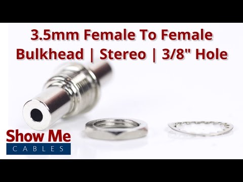 3.5mm Stereo Female To Female Bulkhead Adapter - 3/8" Hole #451