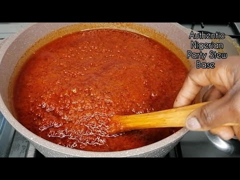How to Cook A Proper Party Stew Base |Nigerian Party Stew Base Recipe, Smooth and Flavorful  💯