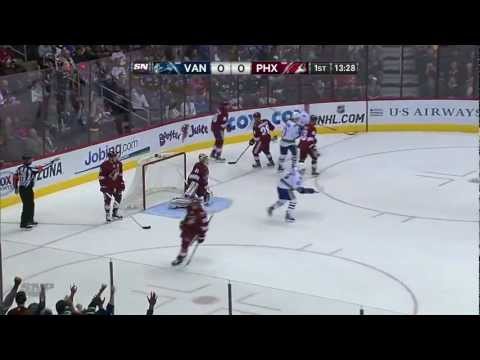 Canucks at Coyotes - Chris Tanev 1-0 Goal - 03.21.13 - HD