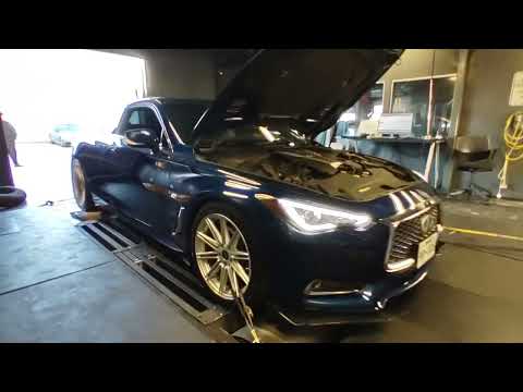 Infiniti Q60 (FBO, e85, stock turbos) at Racebox dyno!!
