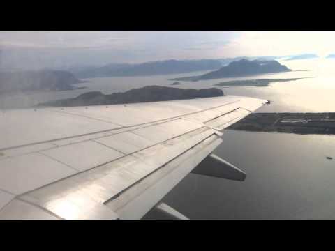 Decolagem do aeroporto de Aalesund Vigra, Noruega - Vistas espetaculares!