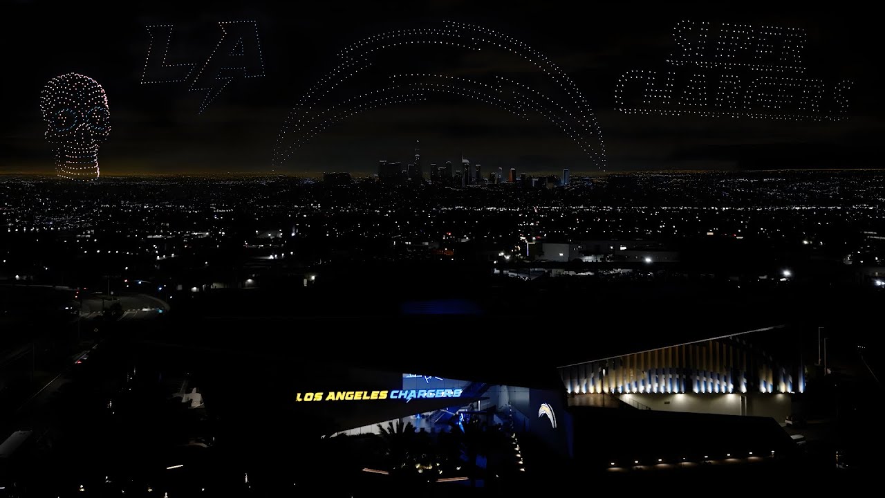 Chargers Drone Show Lights Up Los Angeles Ahead Of NFL Playoffs