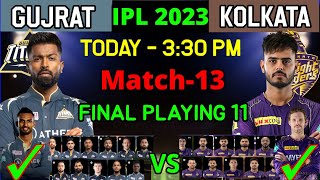 IPL 2023 | Kolkata Knight Riders vs Gujrat Titans Playing 11 2023 | KKR vs GT Playing 11 2023