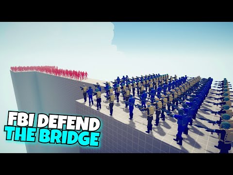 FBI DEFEND THE BRIDGE VS ZOMBIES - Totally Accurate Battle Simulator TABS