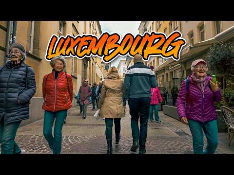 LUXEMBOURG 🇱🇺 Autumn Walking Tour in the Richest Country 4K