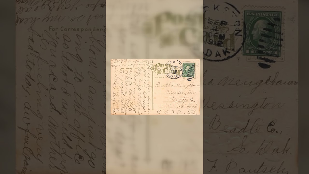 Homeward Bound, Divided Back Postcard, South Dakota, 1912 Video