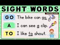LET'S READ! | SIGHT WORDS SENTENCES | GO, A, TO | PRACTICE READING ENGLISH | TEACHING MAMA