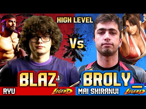 🔥 SF6 (BLAZ vs Broly_) - Ryu vs Mai Shiranui Brolynho ▰ Street Fighter 6 Gameplay High Level