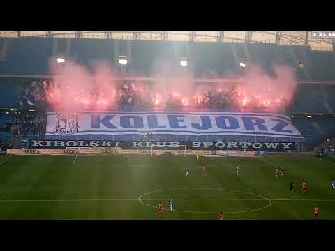 Oprawa meczu Lech Miedź