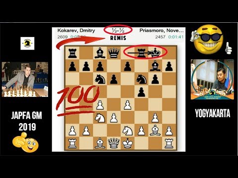 Permainan Remis Dmitry Kokarev vs Novendra Priasmoro di JAPFA PBPERCASI 2019