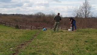 Clay shooting with EZ 3 clay thrower