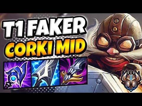 T1 Faker Corki vs Orianna [ MID ] Patch 12.4 Korea Challenger ✅