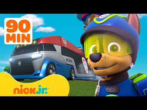 PAW Patrol Best Moments on the PAW Patroller! w/ Chase 🚐 90 Minute Compilation | Nick Jr.