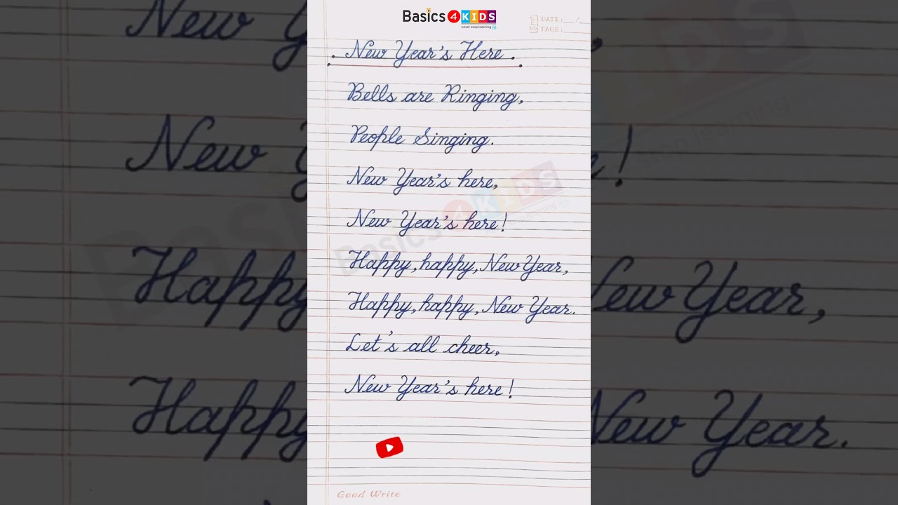 New Year Poem for Kids in English | New Year Poem | New Year Poem English | New Year's Here Poem