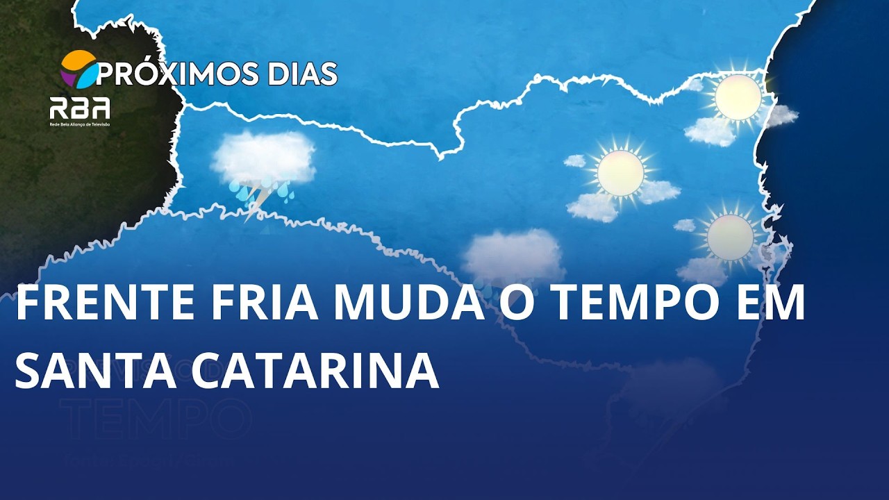 Frente fria muda o tempo em Santa Catarina