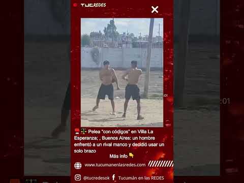 🥊⚖️ Pelea “con códigos” en Villa La Esperanza, Buenos Aires: un hombre enfrentó a un rival manco