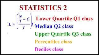 STATISTICS 2: HOW TO DETERMINE THE MEDIAN, QUARTILES, PERCENTILE AND DECILE CLASSES