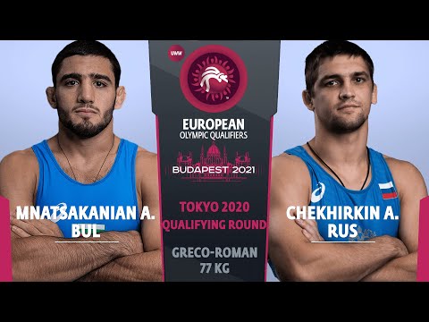 1/2 GR - 77 kg: A. MNATSAKANIAN (BUL) v. A. CHEKHIRKIN (RUS)