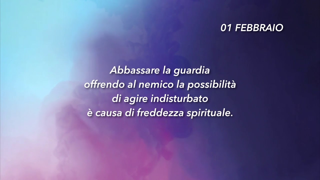 Meditazione Calendario "Parole di Vita" del 01 Febbraio 2019