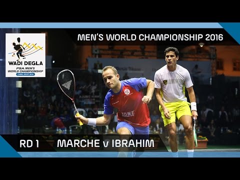 Squash: Marche v Ibrahim - Men's World Championship 2016 - Rd 1 Highlights