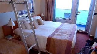 Carnival Splendor Outside Stateroom 8443 Tour - 4 Person Quad Setup, plus TIPS!