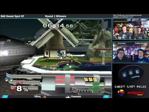 SAK Sweet Spot Melee Grand Finals WR1: Vitro (Marth) vs. Yeeman (Fox)