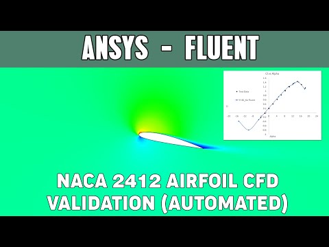 CFD validation of NACA2412 airfoil | Automated Fluent workbench file, coordinates to results (1/2)