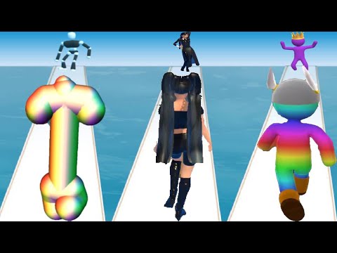 TALL MAN RUN vs BUILD A QUEEN vs GIANT RUSH - Best Levels Gameplay Android ios