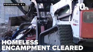 Rhode Island DOT clears homeless camp, raises concerns about relocation plans