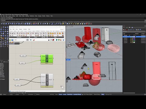 GRASSHOPPER - Lezione 12 - Numero, Testo, Booleano, Brep, Mesh, Sudb, Unisci, Interseca, Sottrai