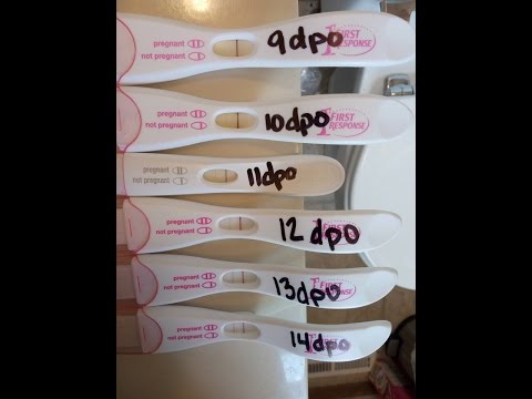 EARLY PREGNANCY TEST LINE PROGRESSION 9DPO - 14DPO [Baby #4!]