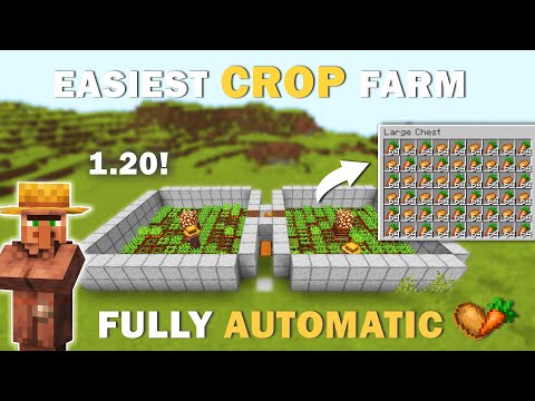 Ultimate Auto Villager Crop Farm in Minecraft 1.20! | Potato Carrot Farm