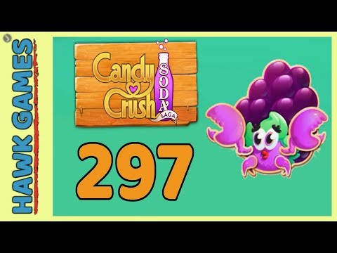 Candy Crush Soda Saga Level 297 Hard (Jam mode) - 3 Stars Walkthrough, No Boosters