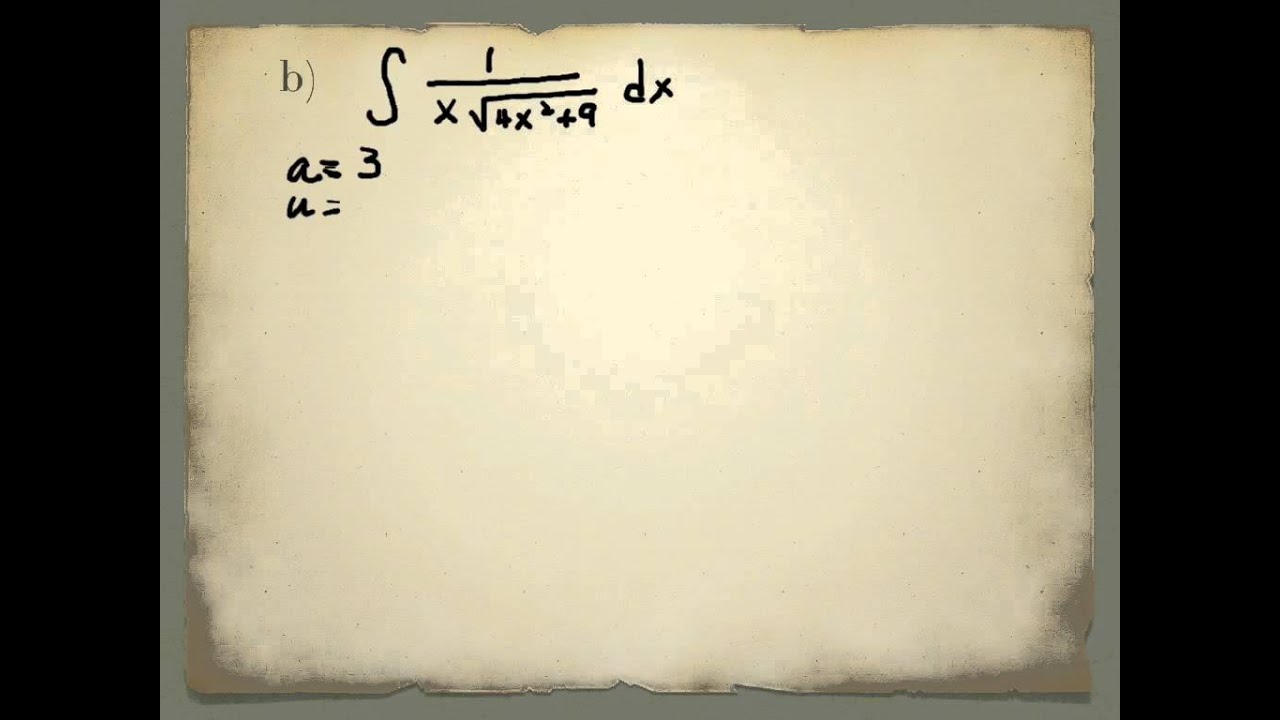 8.4 Trigonometric Substitution (part 2)