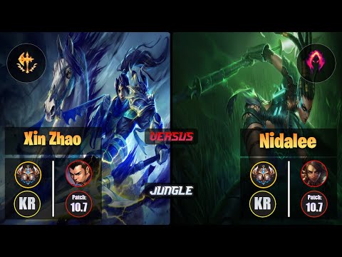Challenger XIN ZHAO [Conqueror] (Jungle) VS  NIDALEE - Challenger KR Patch 10.7