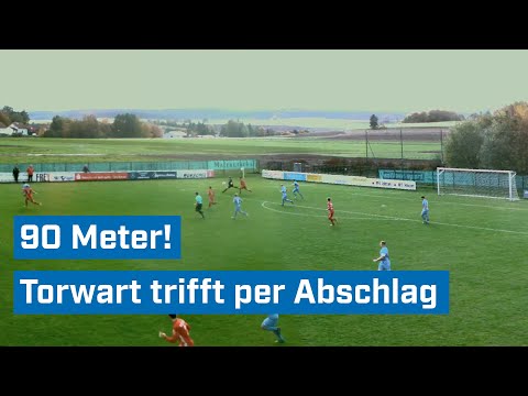 90 Meter! Torwart trifft per Abschlag!