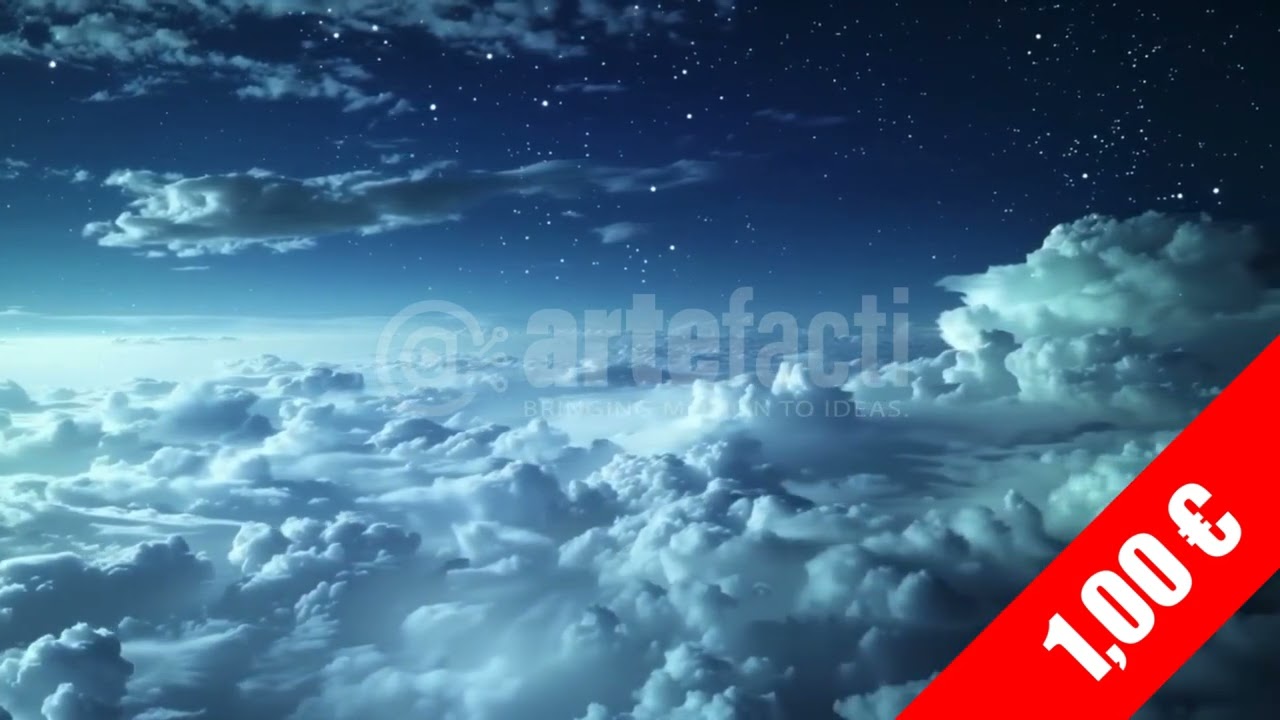 Ethereal Moonlit Cloudscape HD Stock Video