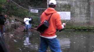 preview picture of video 'salmon fishing olcott new york 10-5-09'