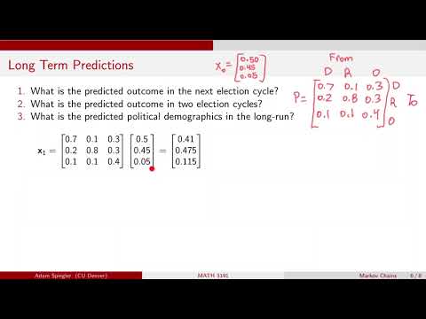 MATH 3191: Making Long Term Predictions with Markov Chains