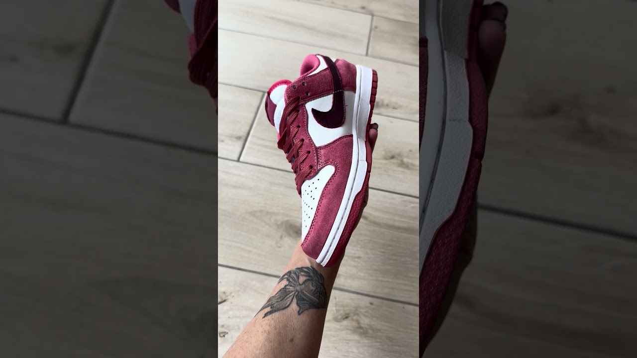 Кросівки жіночі Nike SB Low Dunk Red White Bordo