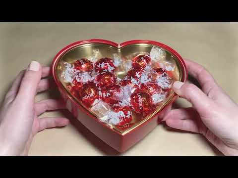 Unboxing Lindt Lindor Valentine's Day Milk Chocolate Truffles ASMR